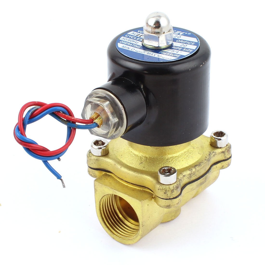AC110V 3 4BSP Female Thread 2 Way Pneumatic Water Solenoid Valve
