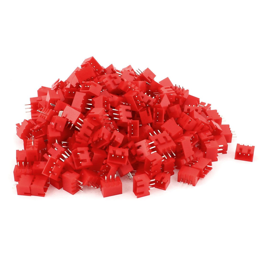 250pcs 2 54mm 3pin Single Row Straight DIP Female Pin Header Strip Red