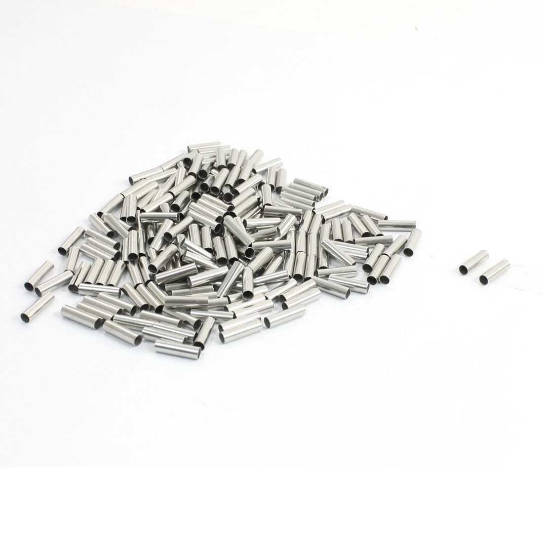 200pcs EN4009 Model Tin Coated Tube Bare Terminal 12AWG Electric Wire Connector