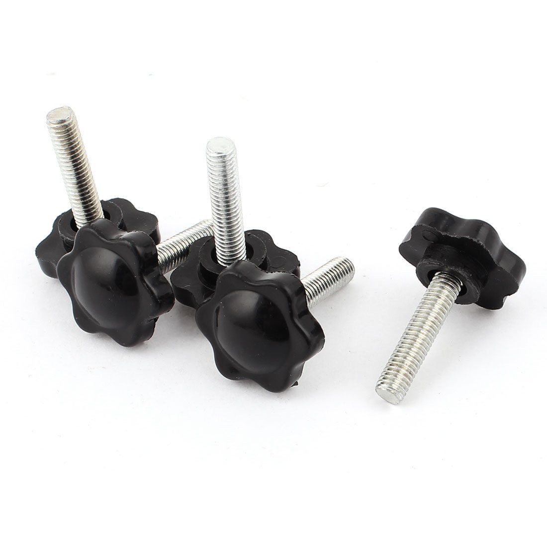 Machinery Latche M6X26MM Thread Black Star Head Clamping Knobs 5pcs