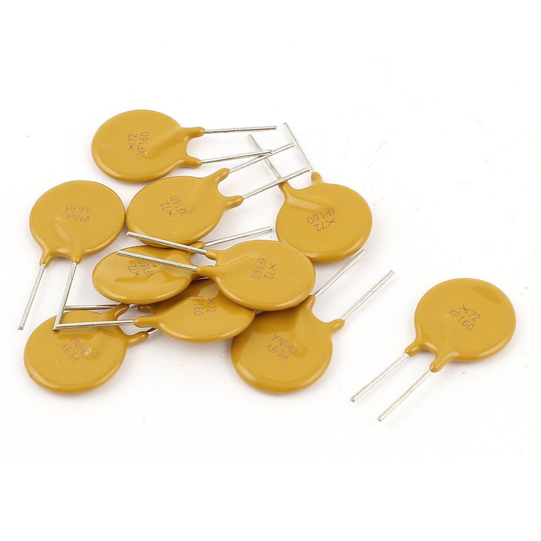 10pcs 72V 1 6A Radial Resettable Fuse Through Hole PPTC PolySwitch