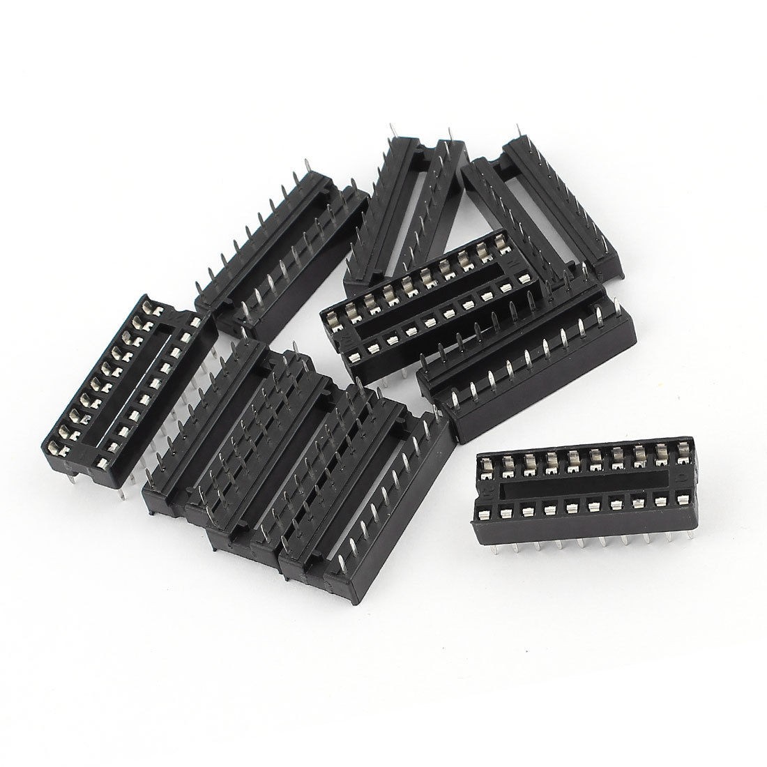 10 Pcs 2 0mm 2 Row 20 Pins Soldering DIP IC Chip Socket Adaptor