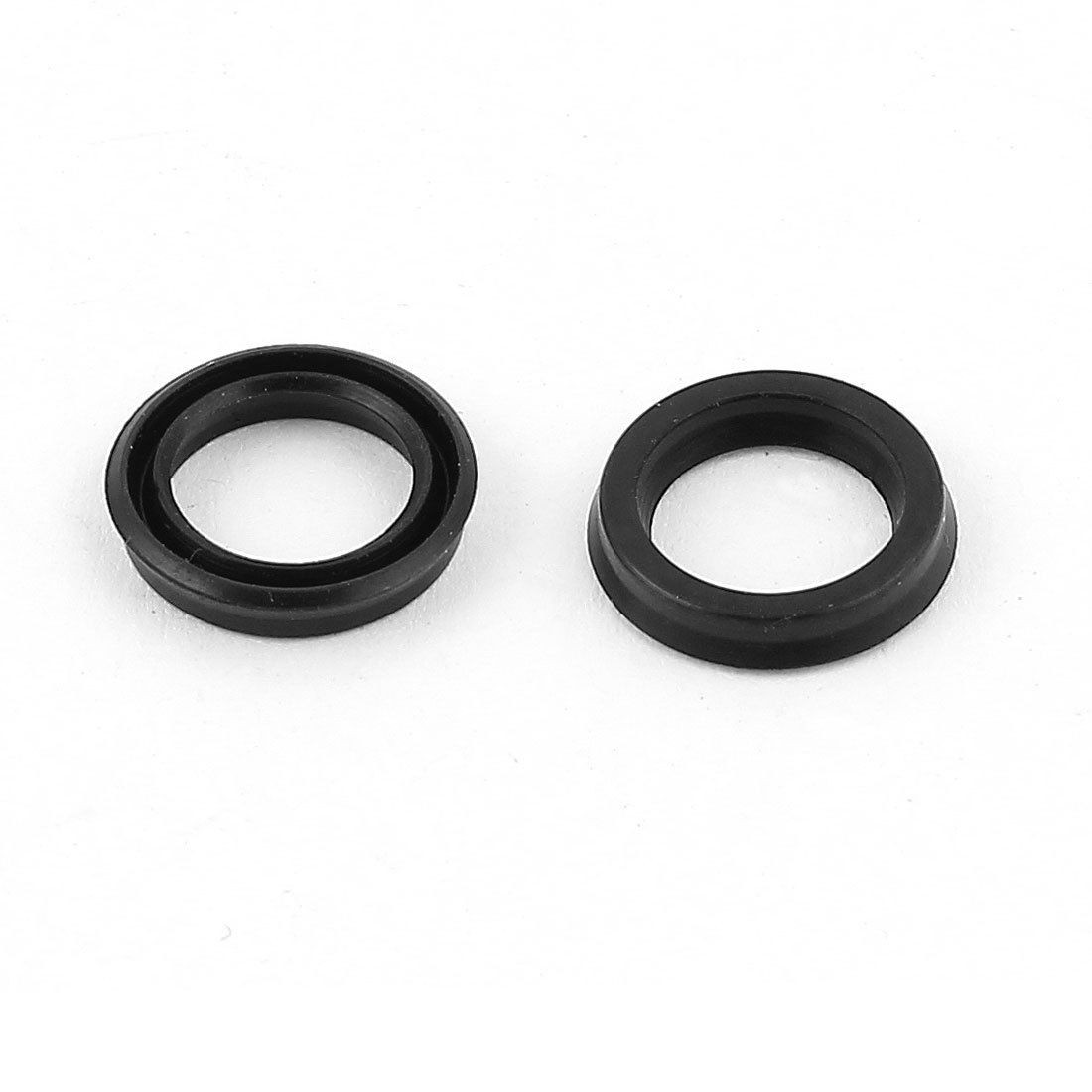 2pcs 11mmx8mmx2mm Rubber Air Seal Gaskets Black for Solenoid Valve