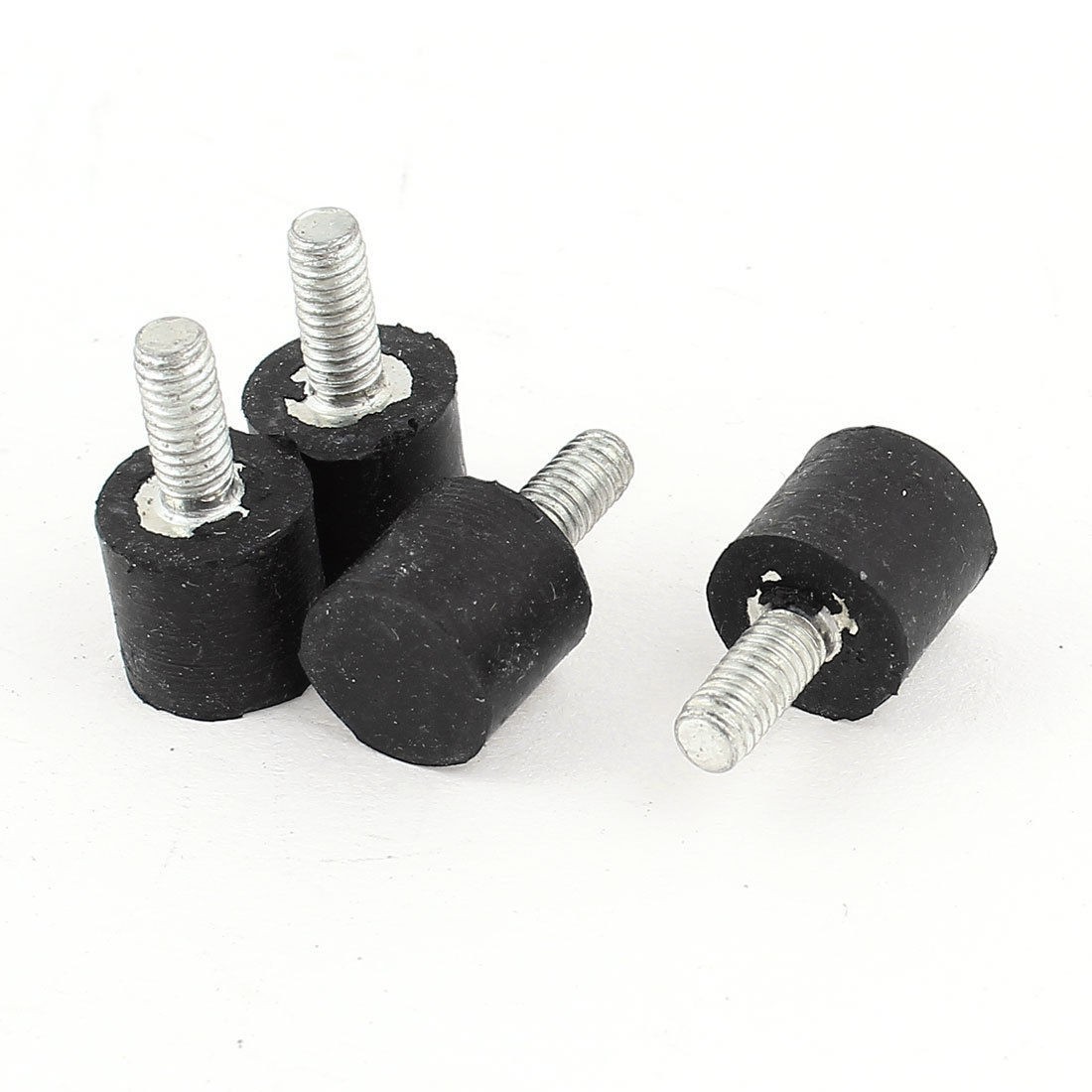 4pcs M4 x 10mm Thread Rubber Vibration Isolator Mounts 3 8" x 3 8"