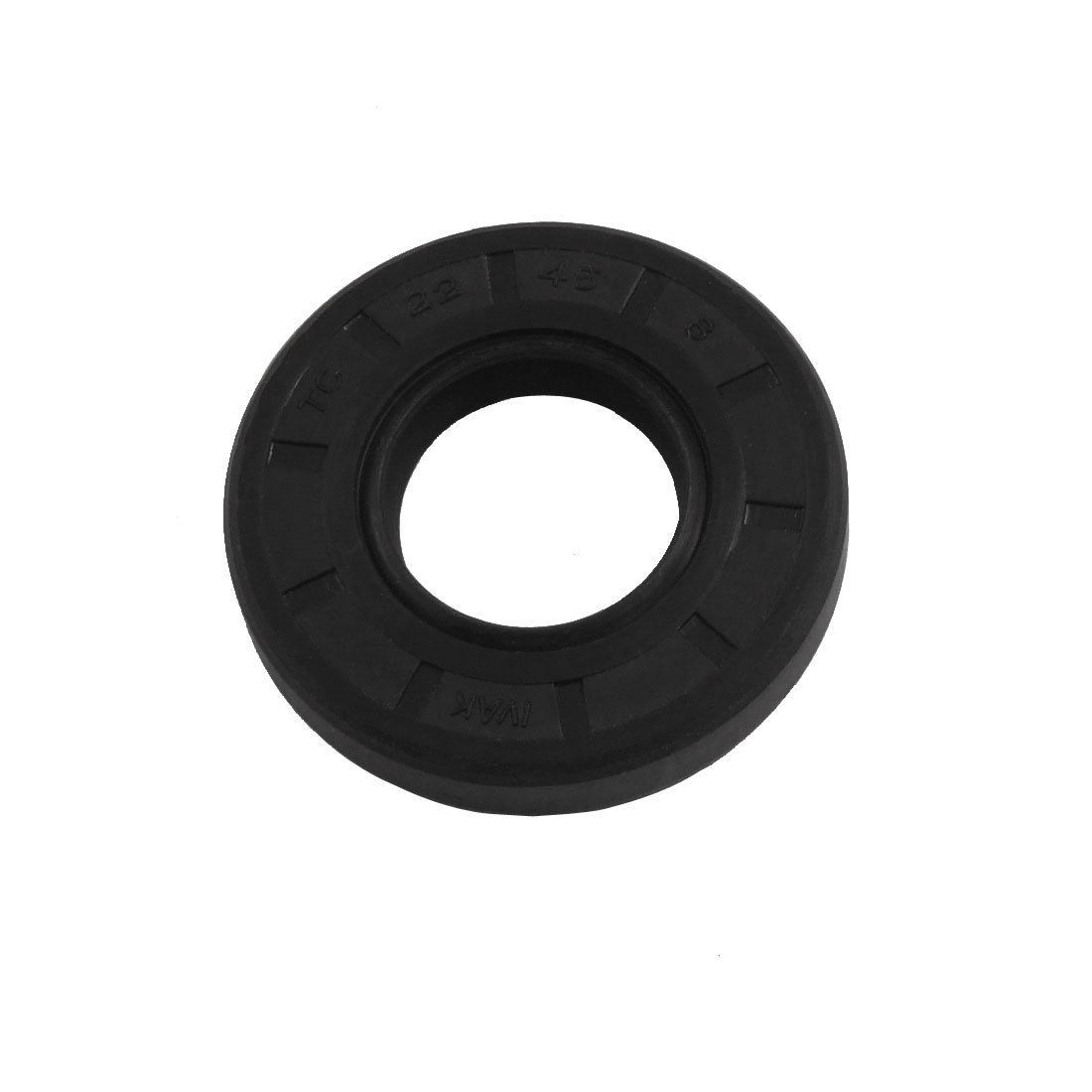 Black Nitrile Rubber Double Lip Oil Shaft Seal TC 22mm x 45mm x 8mm