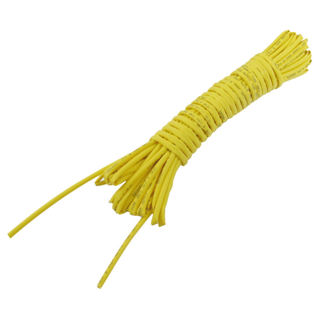 Ratio 2:1 1mm Dia Yellow Polyolefin Heat Shrinkable Tube 6M 19.7Ft