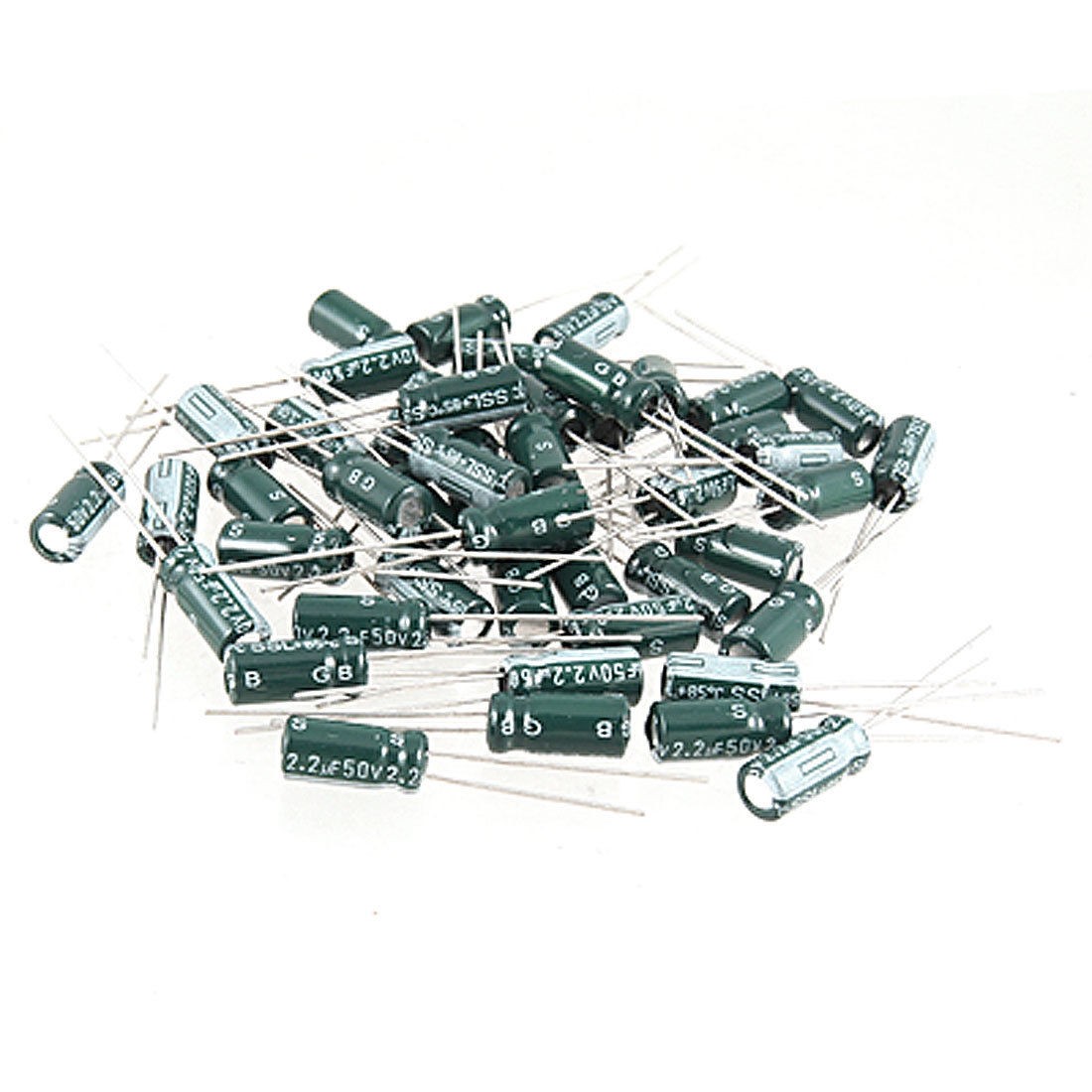 2.2uF 50V 34x5mm Aluminum Electrolytic Capacitor(Bag of 25)