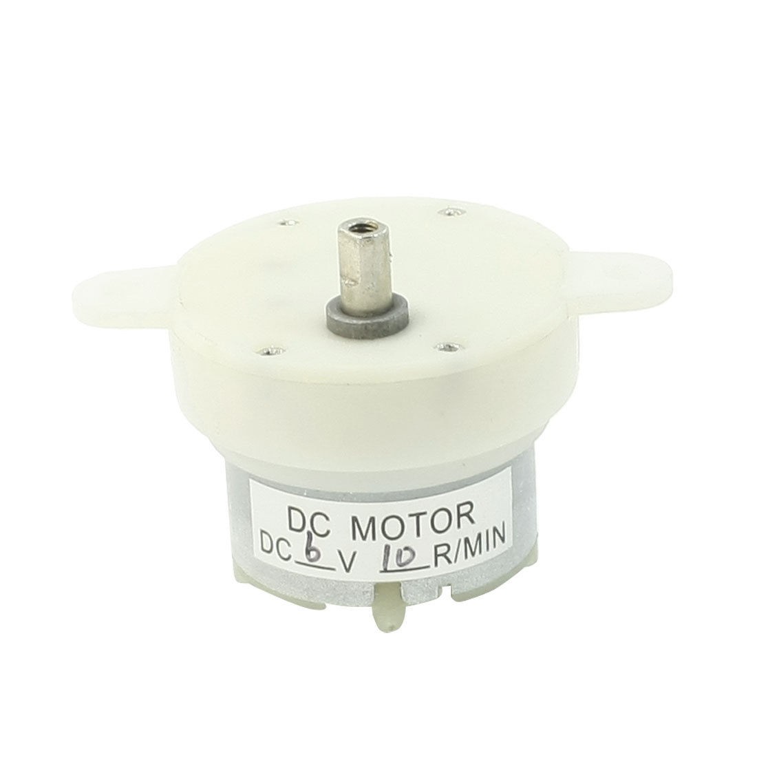 DC 6V Voltage 10RPM Rotating Speed 2 Pin Terminals Plastic Top Geared Motor