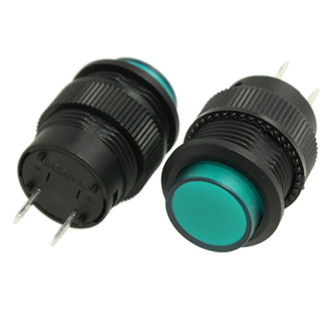 5 Pcs 2 Pin GREEN Cap OFF ON N/O SPST Momentary Push Button Switch