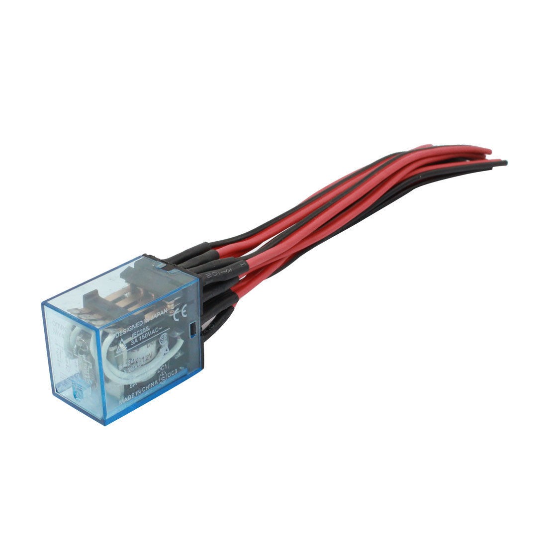 Car Auto Truck SPST Relay Socket Harness Wire DC 12V 5A