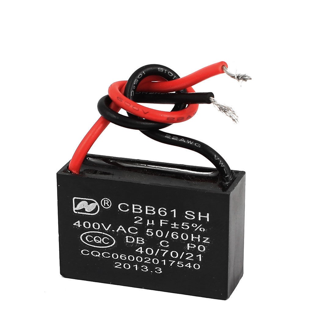 AC 400V 2uF 2 Wire Lead Fan Air Condition Motor Running Capacitor CBB61
