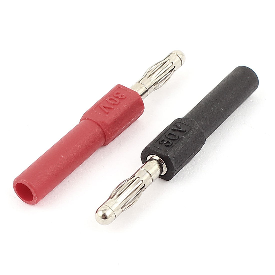 2pcs 30V Copper 4mm Male to 4mm Female Banana Plug Jack Probes Adapter