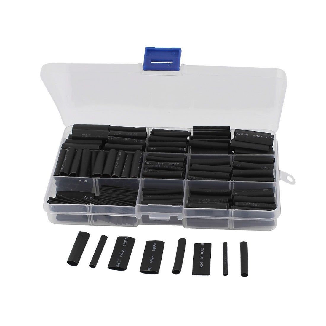 320pcs 9 Size Black Heat Shrink Tube Sleeving Wrap Wire Kit 2 1
