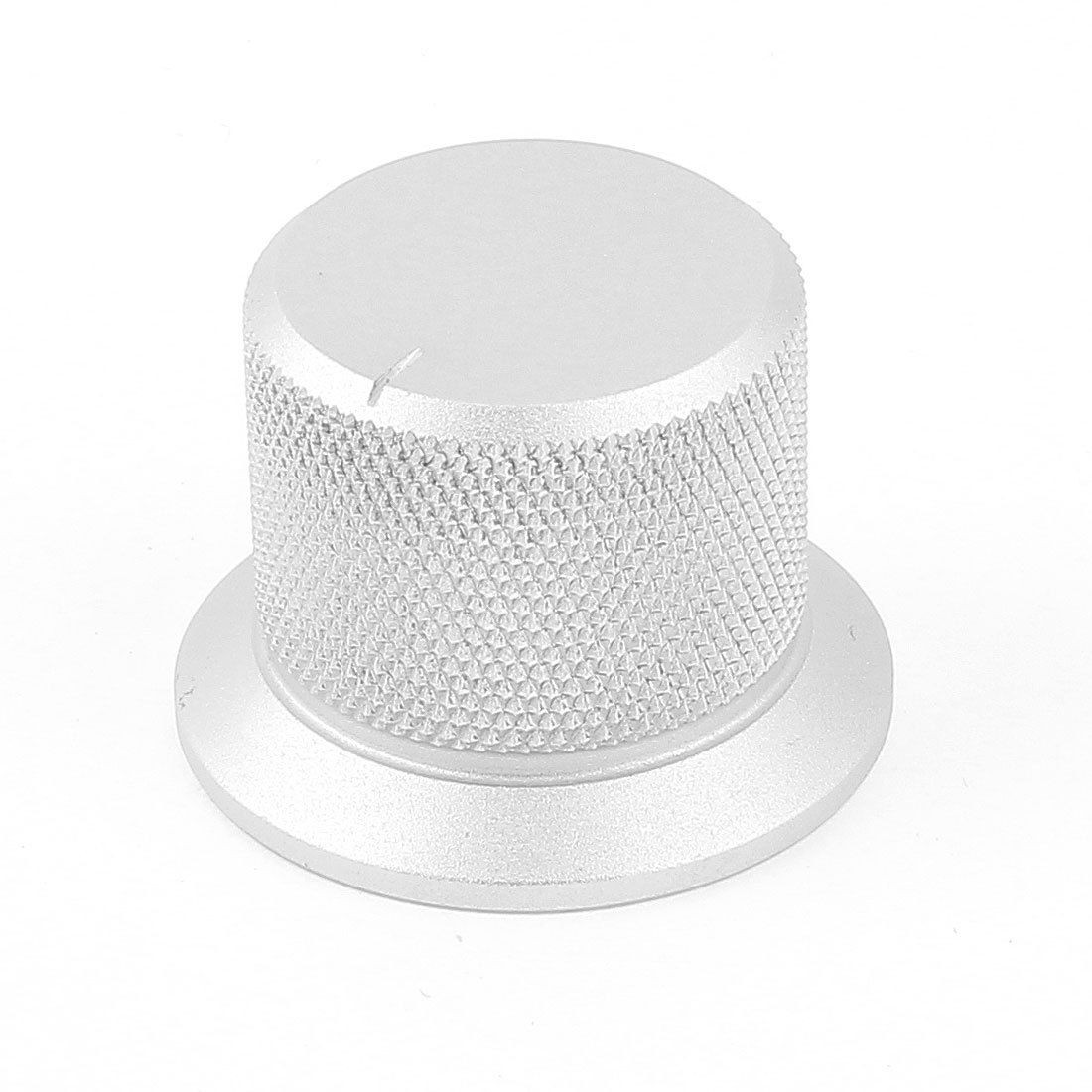 Silver Tone CNC Solid Aluminum HiFi Speaker Radio Volume Control Knob 38x29x26mm