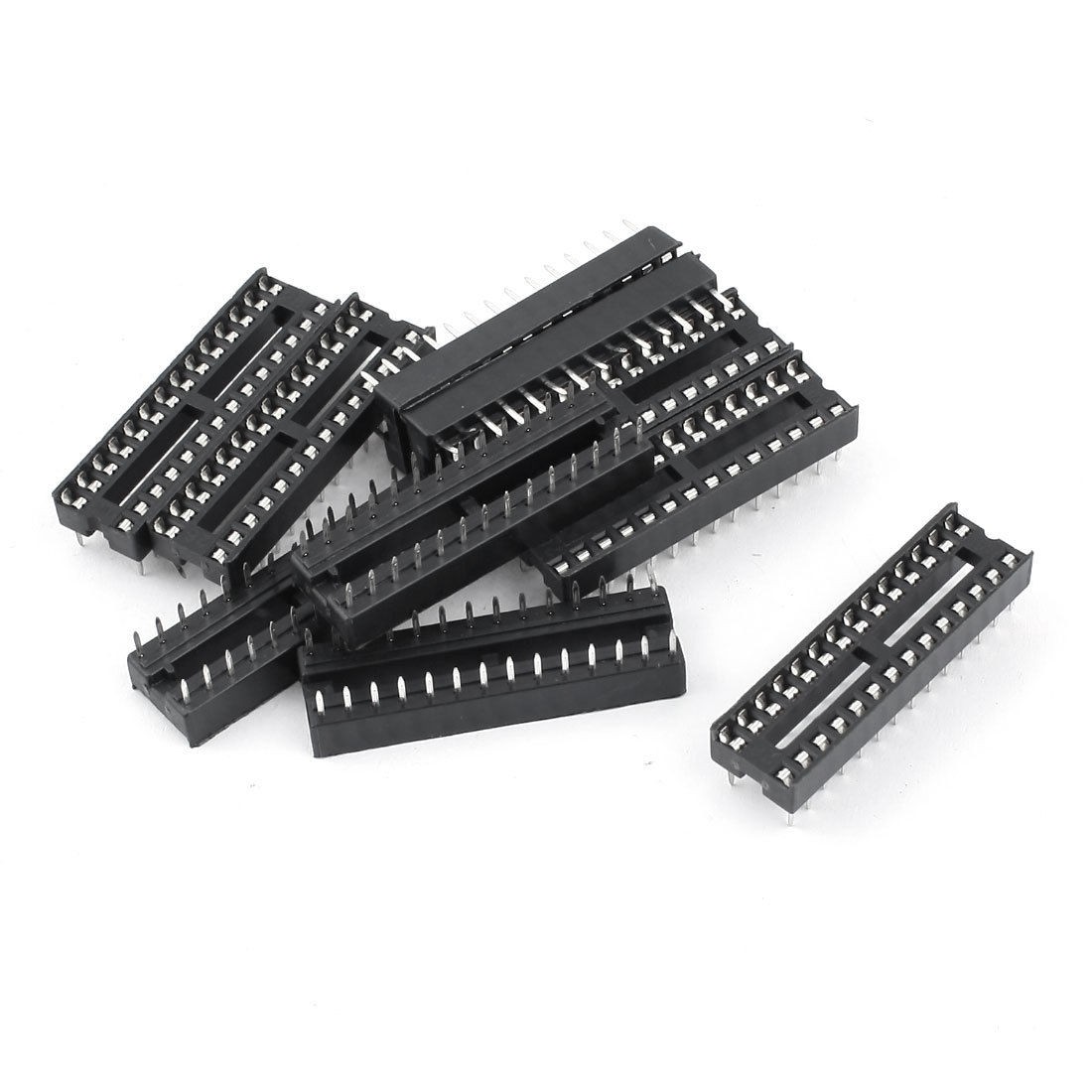 10 Pcs 2.54mm 2 Row 28 Pin Solder Narrow DIP IC Chip Socket Adaptor
