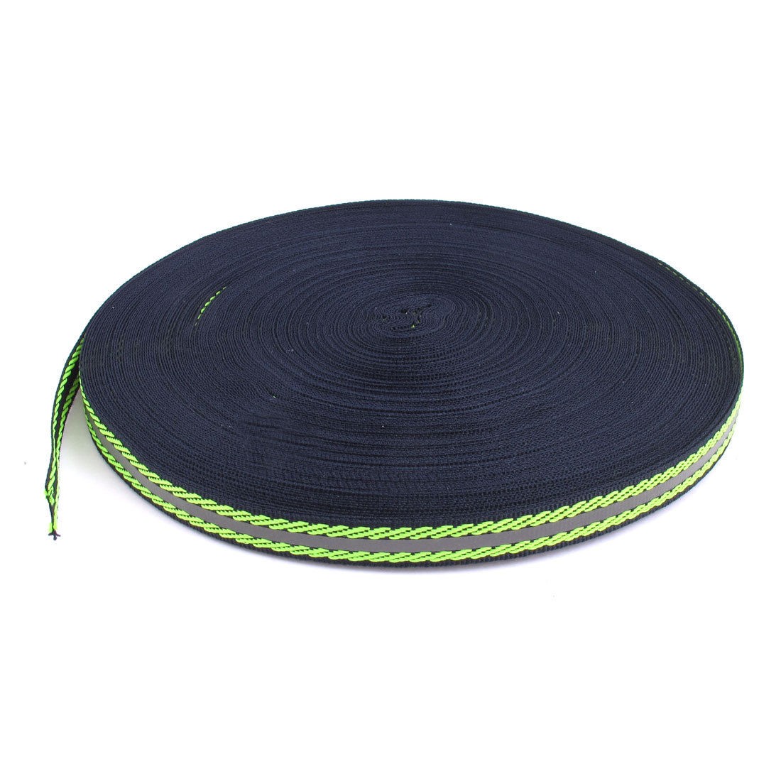 1 2cm Fluorescent Green Dark Blue Fabric Safety Reflective Tape 45M Length