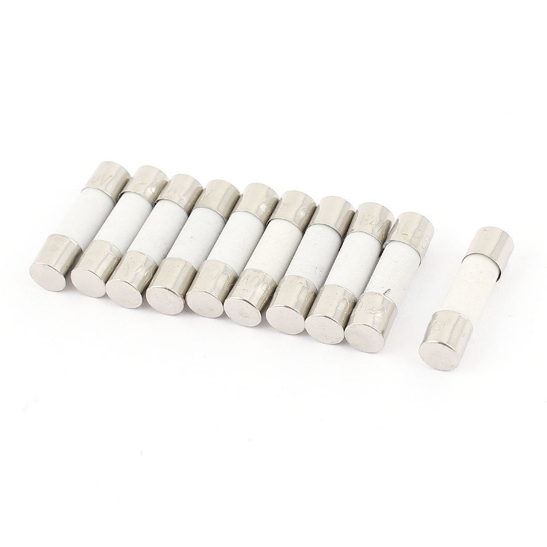 10pcs 250V 800mA 0 8A Fast Blow Ceramic Fuses Tubes 5mm x 20mm