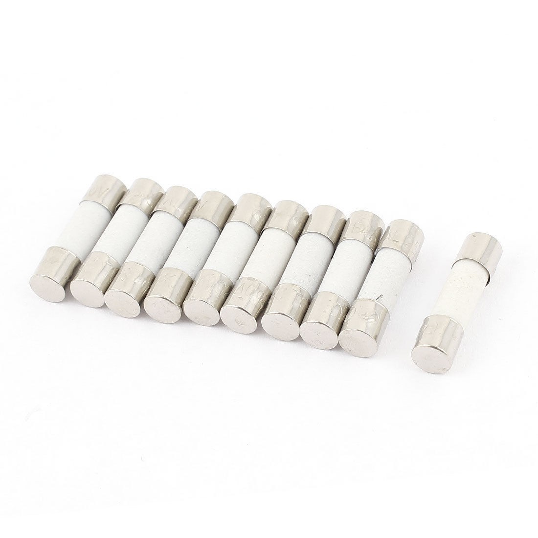 10 Pcs 250V 20A Fast Acting Ceramic Fuses Tubes 5mm x 20mm