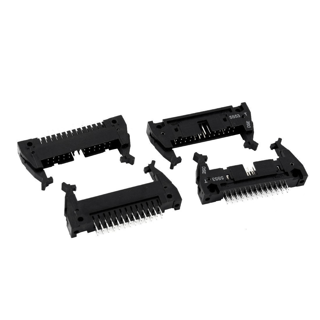 Double Rows 2 54mm 26PINS Lock Type Straight IDC Pin Headers Connector 4pcs