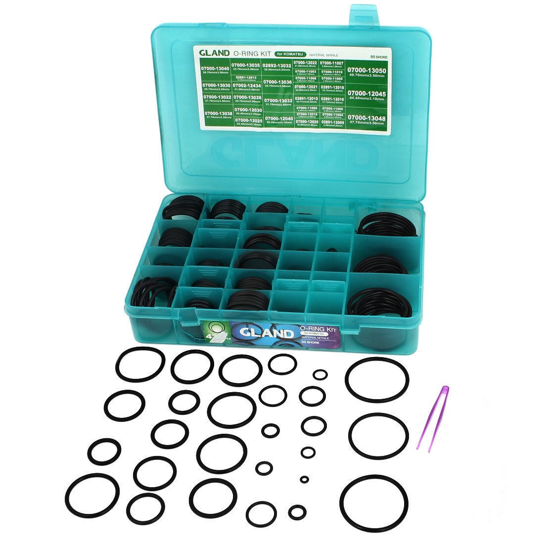 435 Pcs Black Rubber 33 Model O Ring Oil Seal Sealing Ring Gaskets