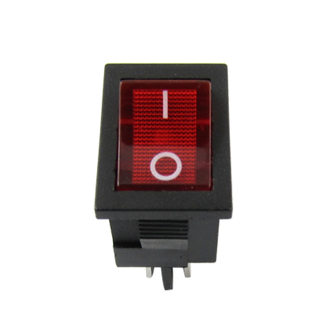 Red Light Illuminated DPST ON-OFF Snap in Boat Rocker Switch 6A/250V 10A/125V AC