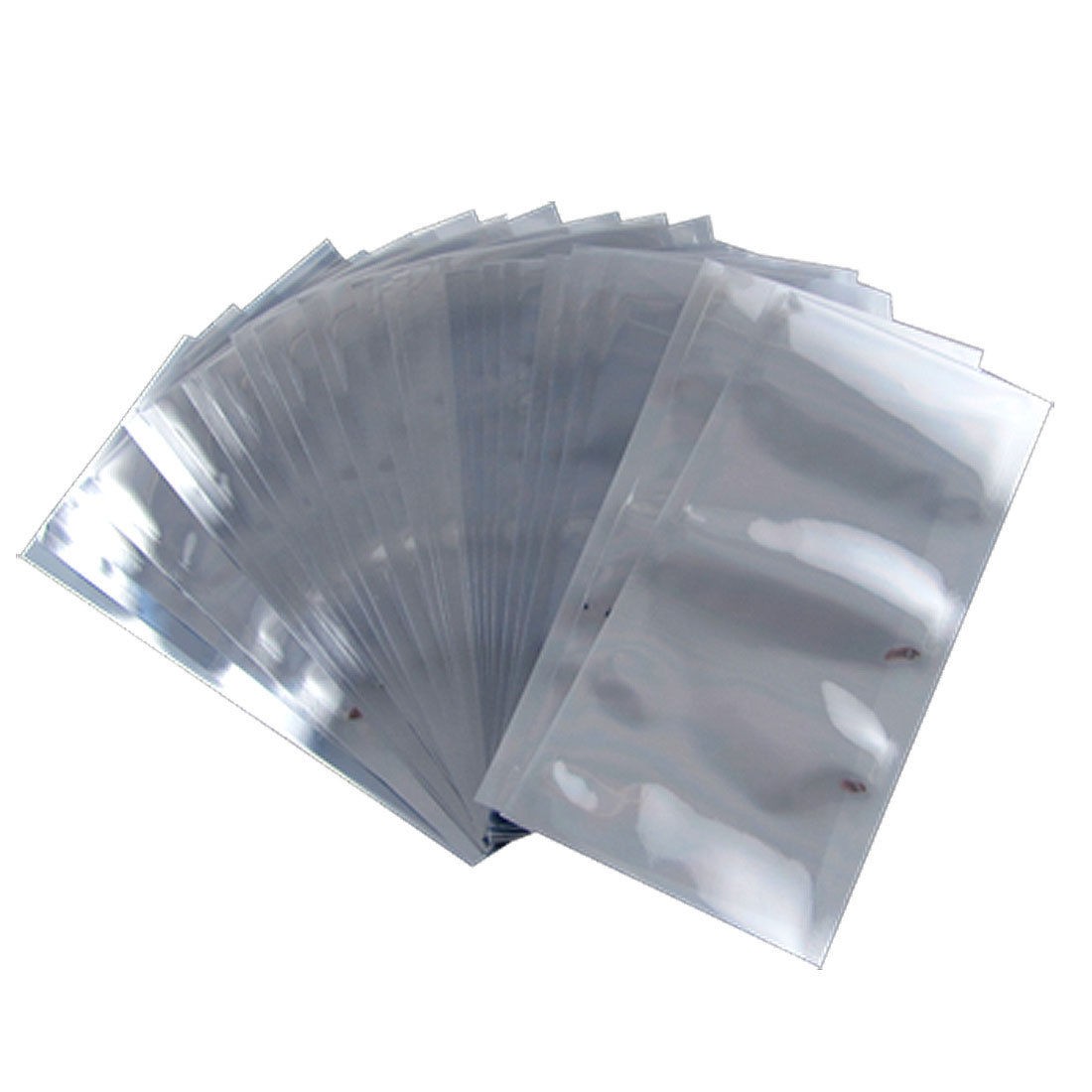 25 Pcs Anti Static Shielding Bags 3" x 6" Silver Tone Open Top