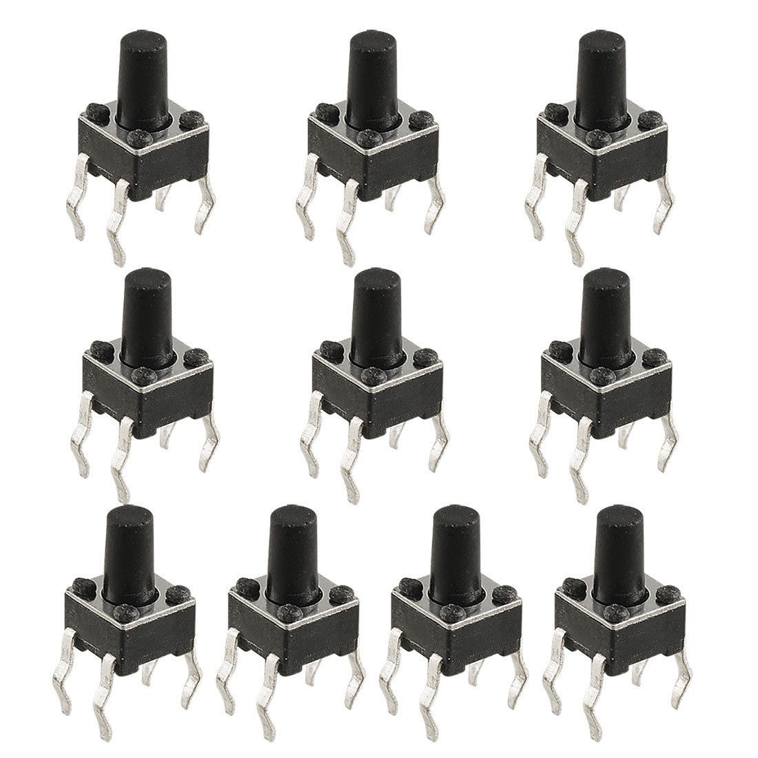 10 Pcs PCB Momentary Tactile Tact Push Button Switch 4.5 x 4.5 x 7.1mm 4 Pin DIP