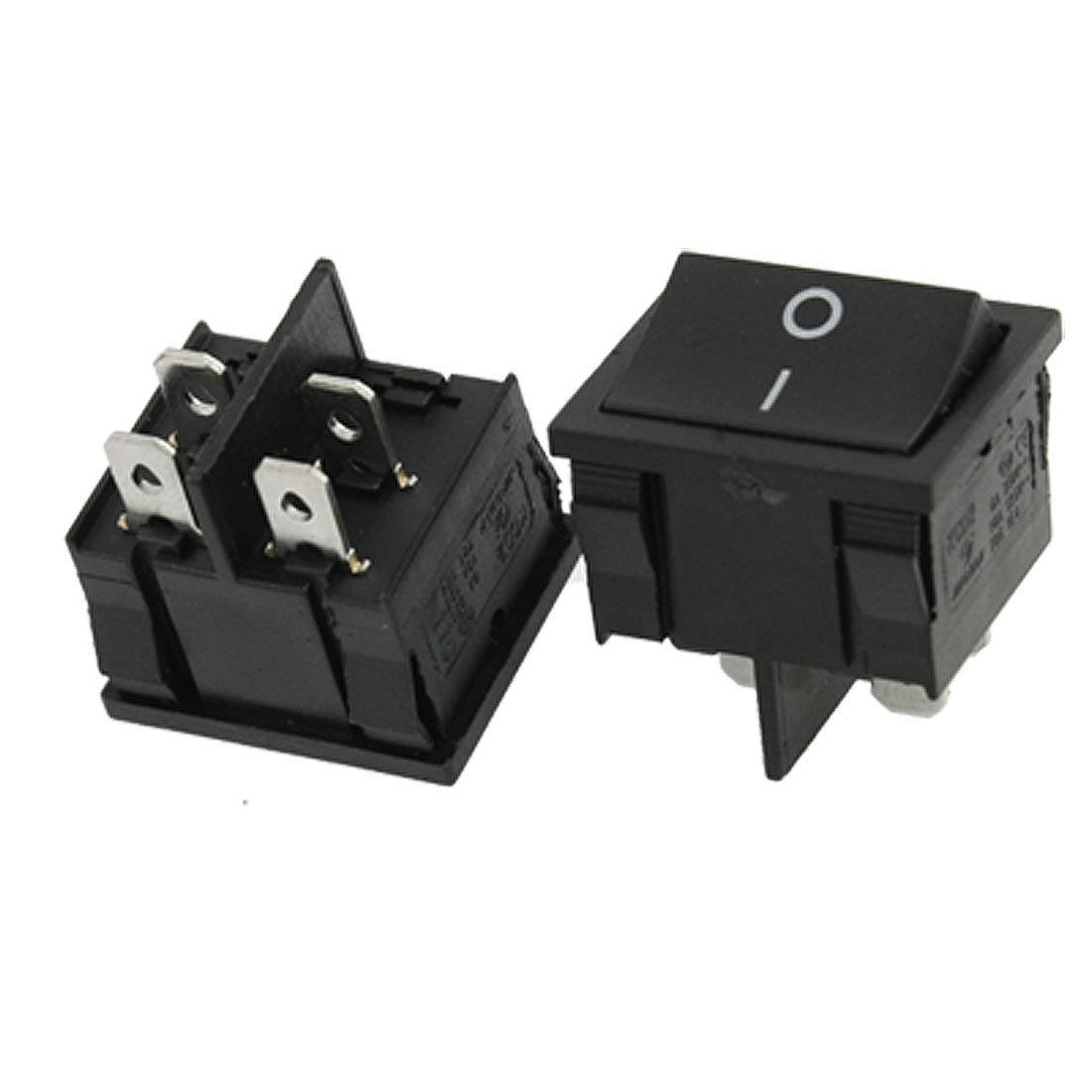 AC 6A/250V 10A/125V 4 Pin ON/OFF 2 Position DPST Snap in Boat Rocker Switch 2pcs