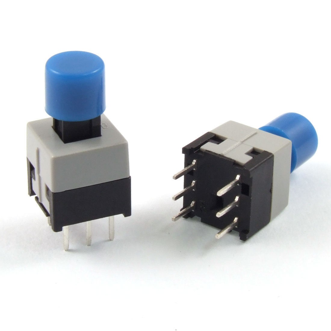 10pcs 8.5x8.5x14mm PCB Momentary Tactile Tact Push Button Switch 6 Pin DIP w Cap