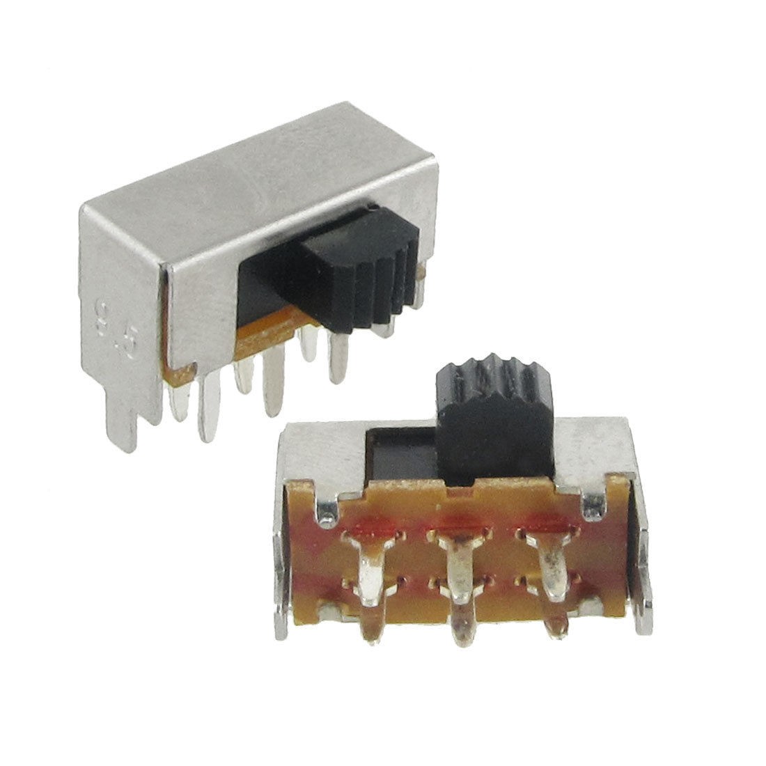 5 Pcs x 4mm High Side Knob 6 Pin 2 Position DPDT 2P2T Slide Switch 0.5A 50V DC