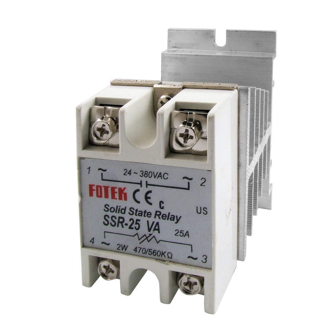 Solid State Relay Voltage Resistance Regulator SSR 25A 24-380V AC + Heat Sink