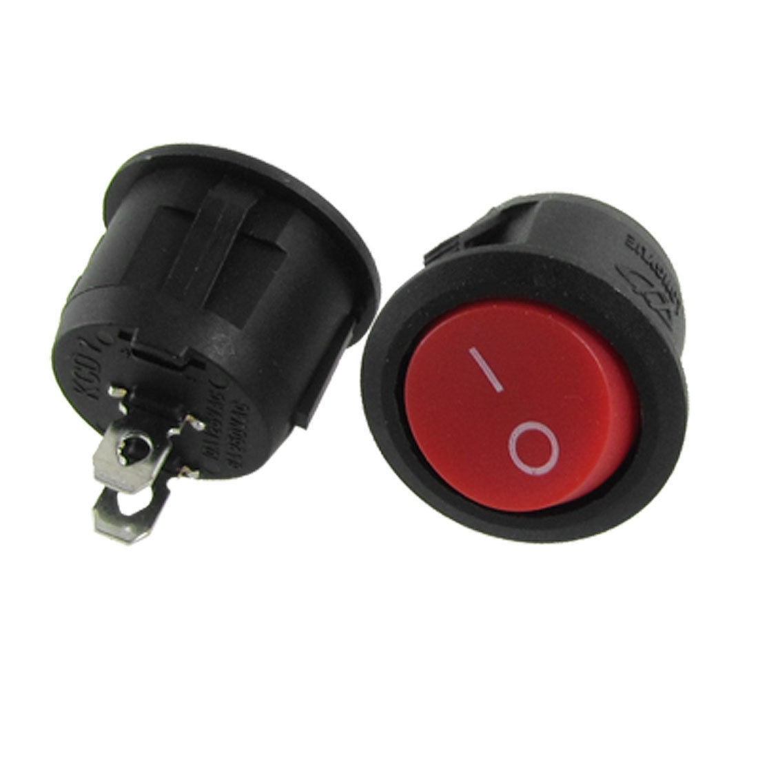 5pcs ON-OFF I/O SPST 2 Pin Snap in Round Boat Rocker Switch 6A/250V 10A/125V AC