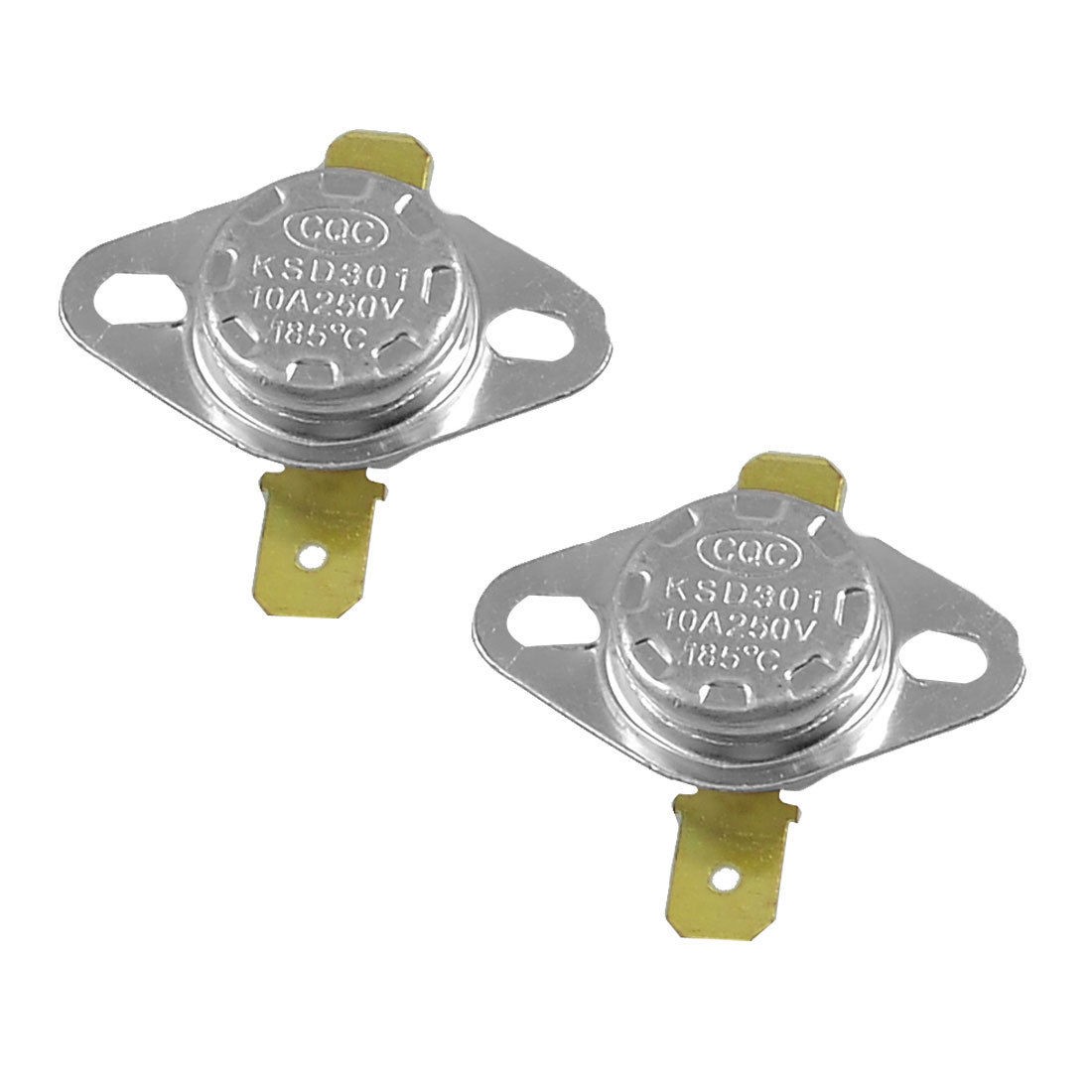 2 Pcs 185 Celsius Normal Closed Switch Ceramic Thermostat