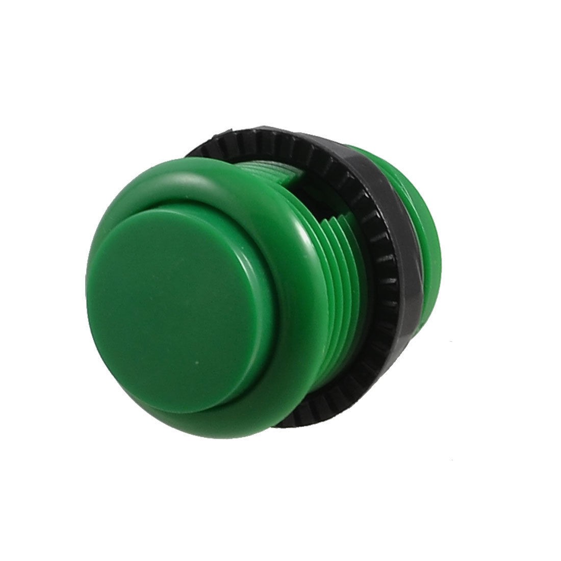 Green Plastic 24mm Dia 2 Pins Soldering Arcade Game PCB Push Button