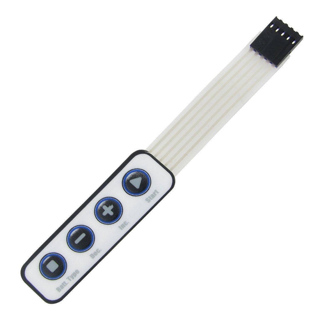 DC 12V 30mA 1x4 4 Key Array Membrane Switch Keyboard 65x20x0.8mm