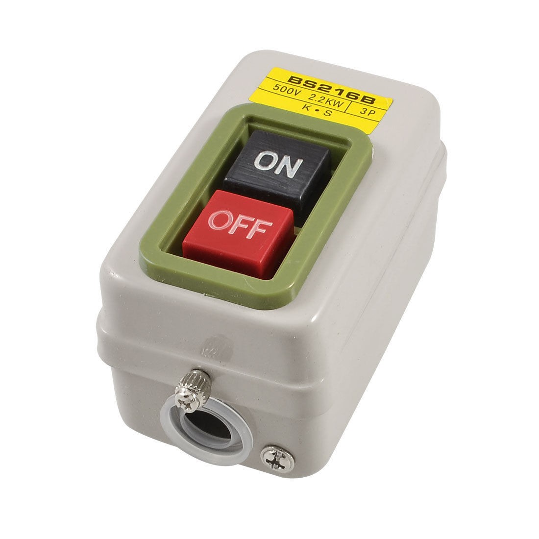 BS216B On/Off Self Locking Power Push Button Switch 3 Phase 500V 2.2KW