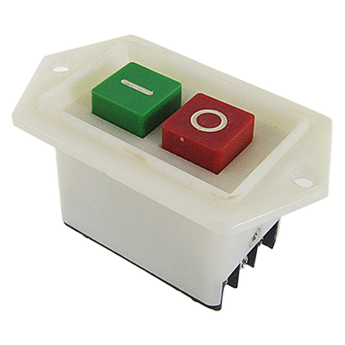 AC 380V 10A 3P Bench Drill Screw Terminal Self Locking On/Off Push Button Switch