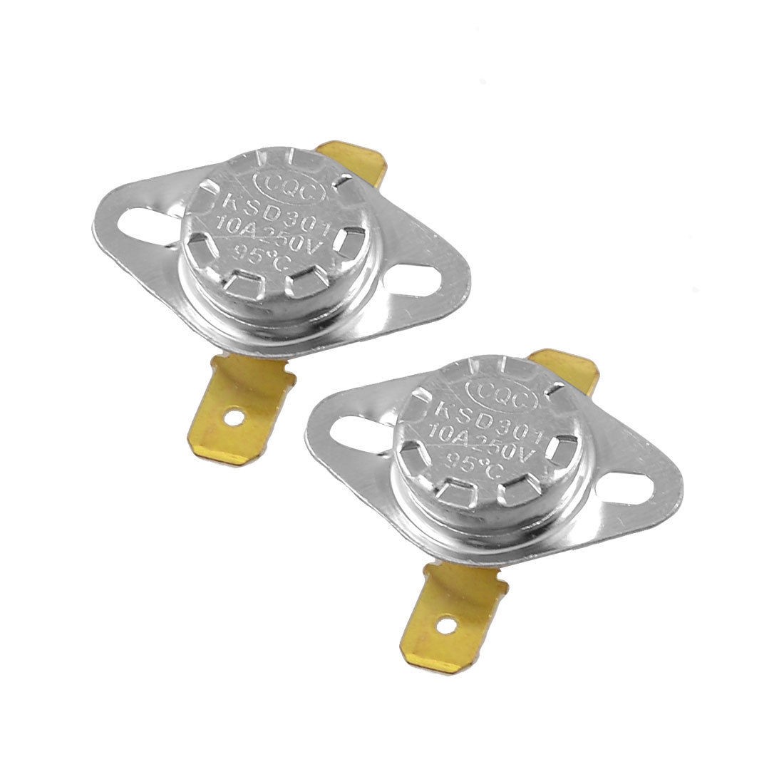 2 Pcs 95C NC Temperature Switch Ceramic Thermostat KSD301
