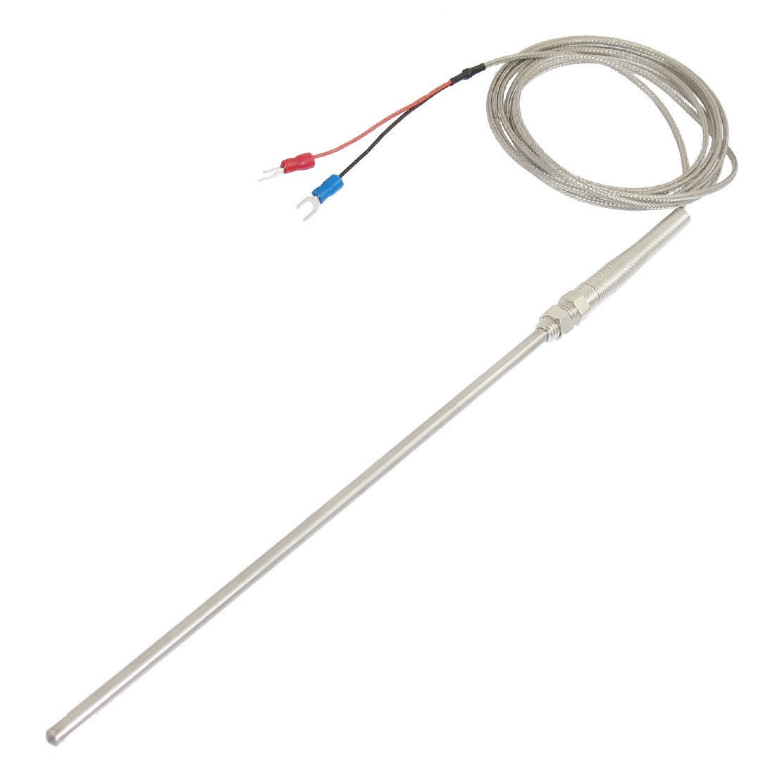K Type 5/16" Thread Dia 200mm x 5mm Thermocouple Probe 2M Cable