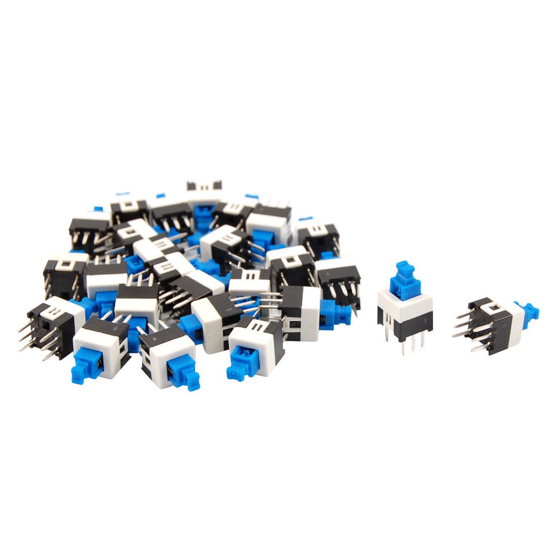 40 Pcs 7 x 7mm PCB Momentary Tact Tactile Push Button Switch Non Lock 6 Pin DIP