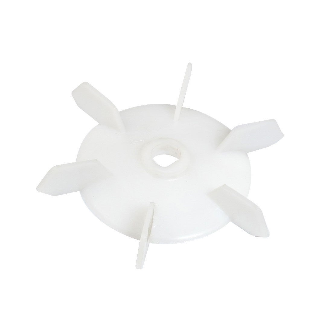 Machine Part Off White Plastic 16mm Inner Dia. Six Impeller Motor Fan Blade