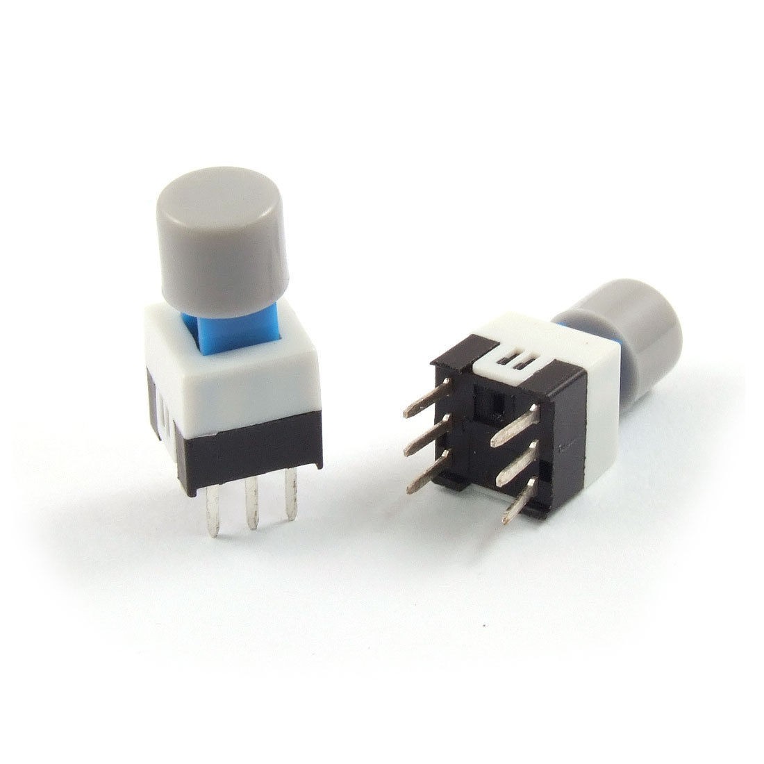 10 Pcs 7x7x12mm Momentary Tact Tactile Push Button Switch Non Lock 6 Pin w Cap