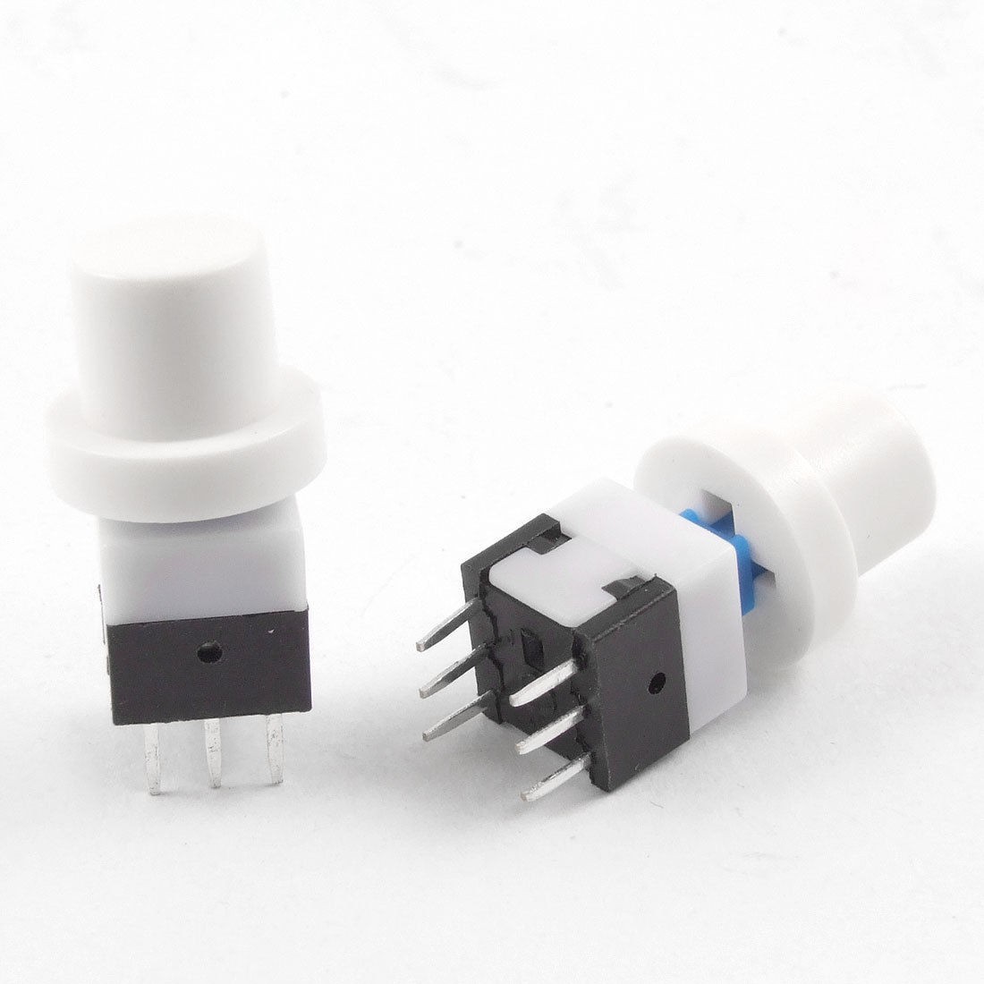 10 Pcs 8 x 8mm x 20mm Latching Tact Tactile Push Button Switch Self Lock w Cap