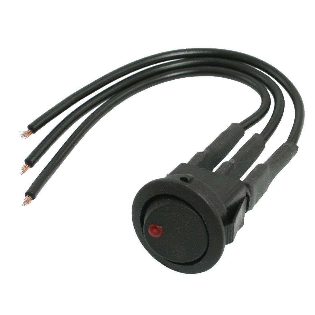 DC 12V 20A SPST 3 Pin ON/OFF Rocker Boat Switch w Red Light