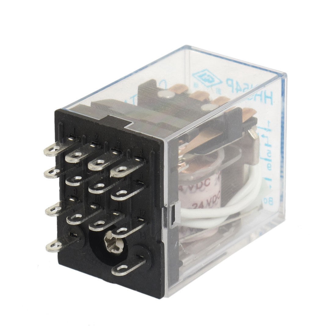 HH54P DC 24V Coil 14 Pin 4PDT Green LED Indicator Power Relay 5A 240VAC 28VDC