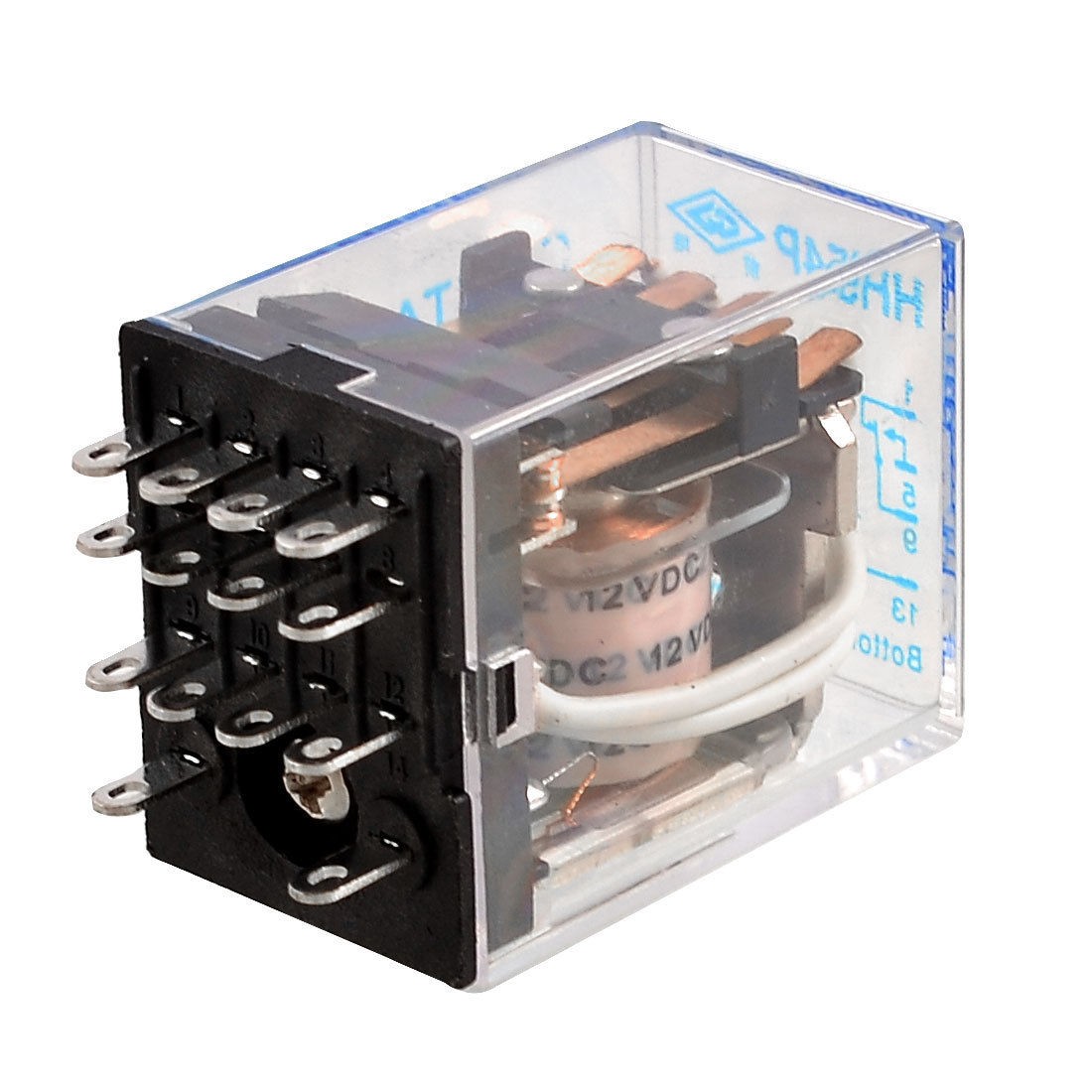 HH54P DC 12V Coil 14 Pins Power Realy 4P2T 5A 240V AC / 28V DC