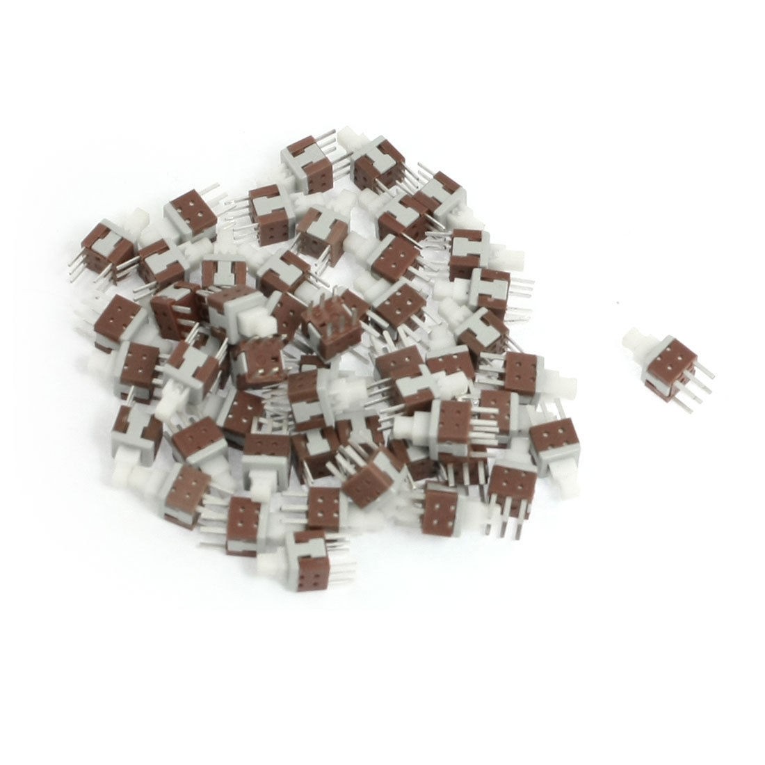 50 x Latching Type 6 Terminal Torch Push Button Switch 5.8x5.8mm