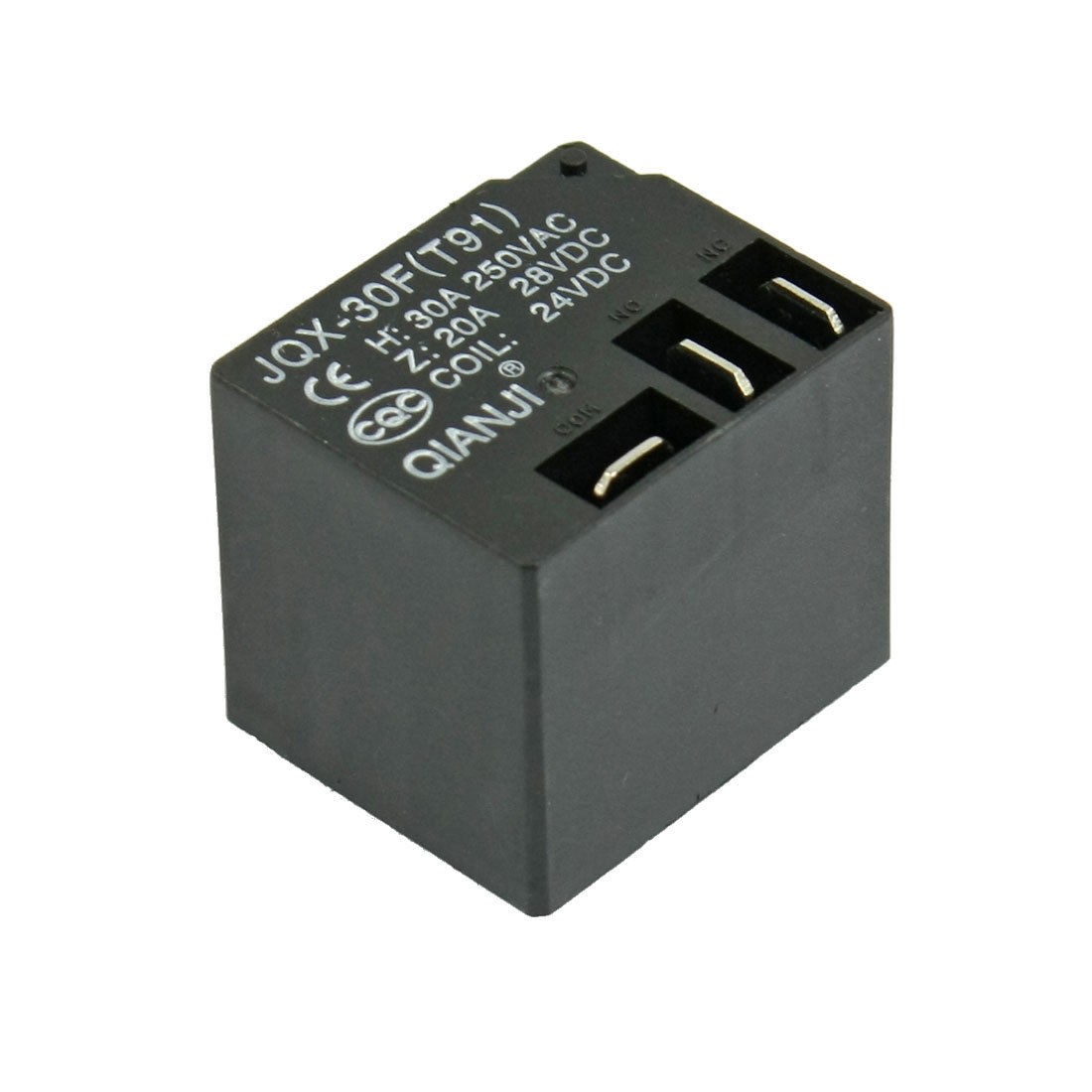 JQX-30F(T91) Coil DC 24V 4 Pin 30A 250VAC/ 20A 28VDC PCB Power Relay