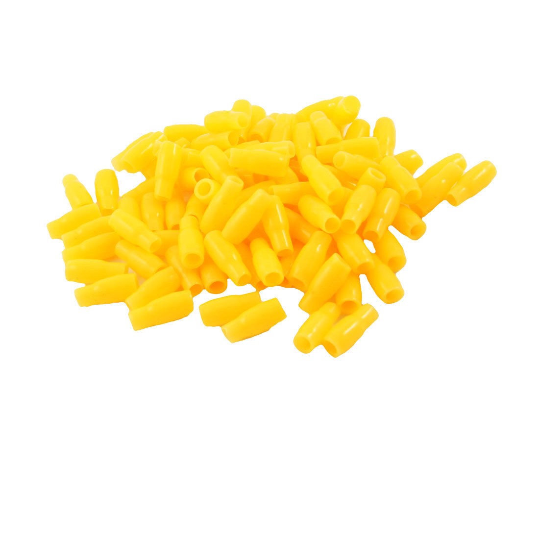 100 Pcs Yellow Soft Plastic Battery Terminal Boots Insulated Covers