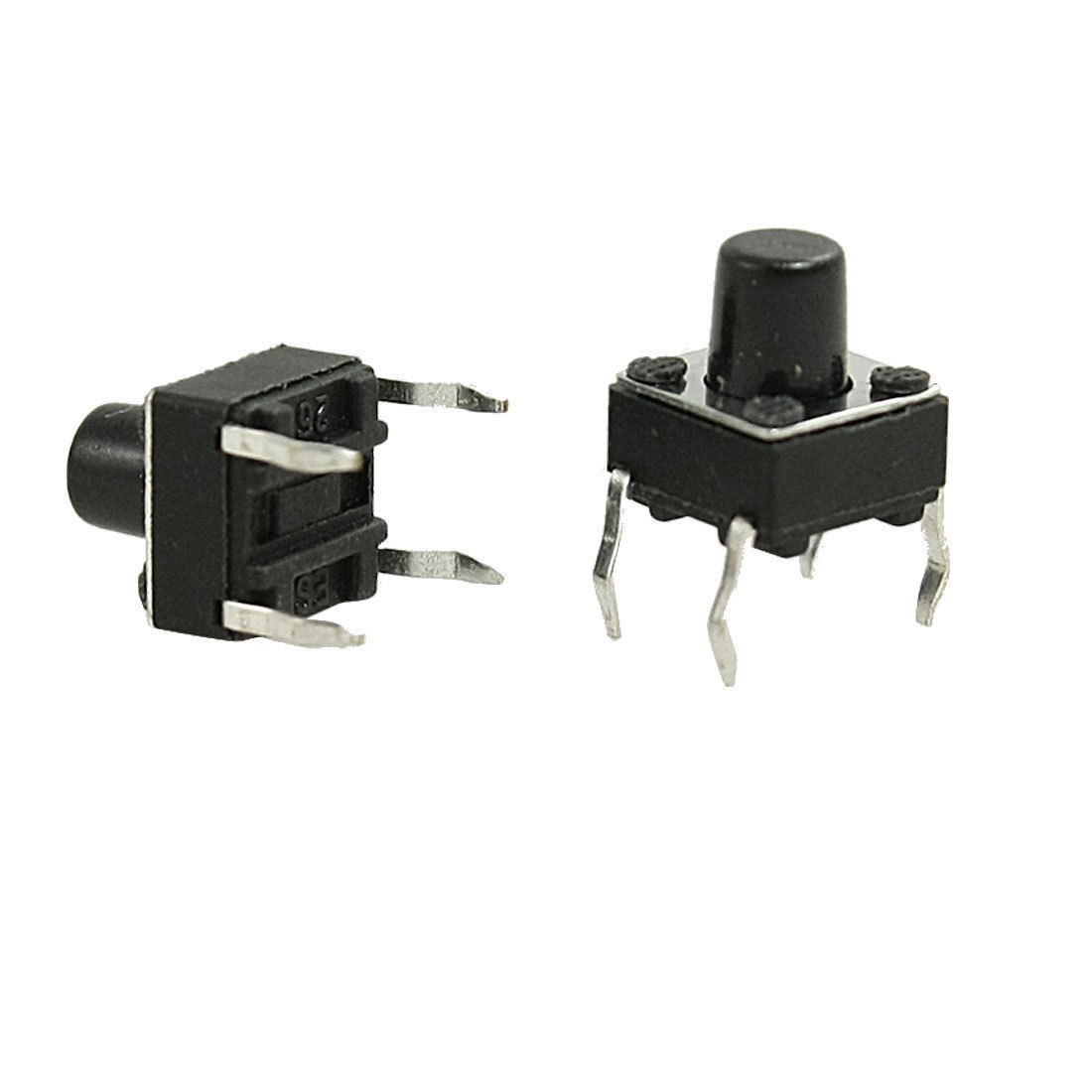100 Pcs 6x6x7mm Momentary Tactile Tact Push Button Switch 4 Pin DIP Through Hole
